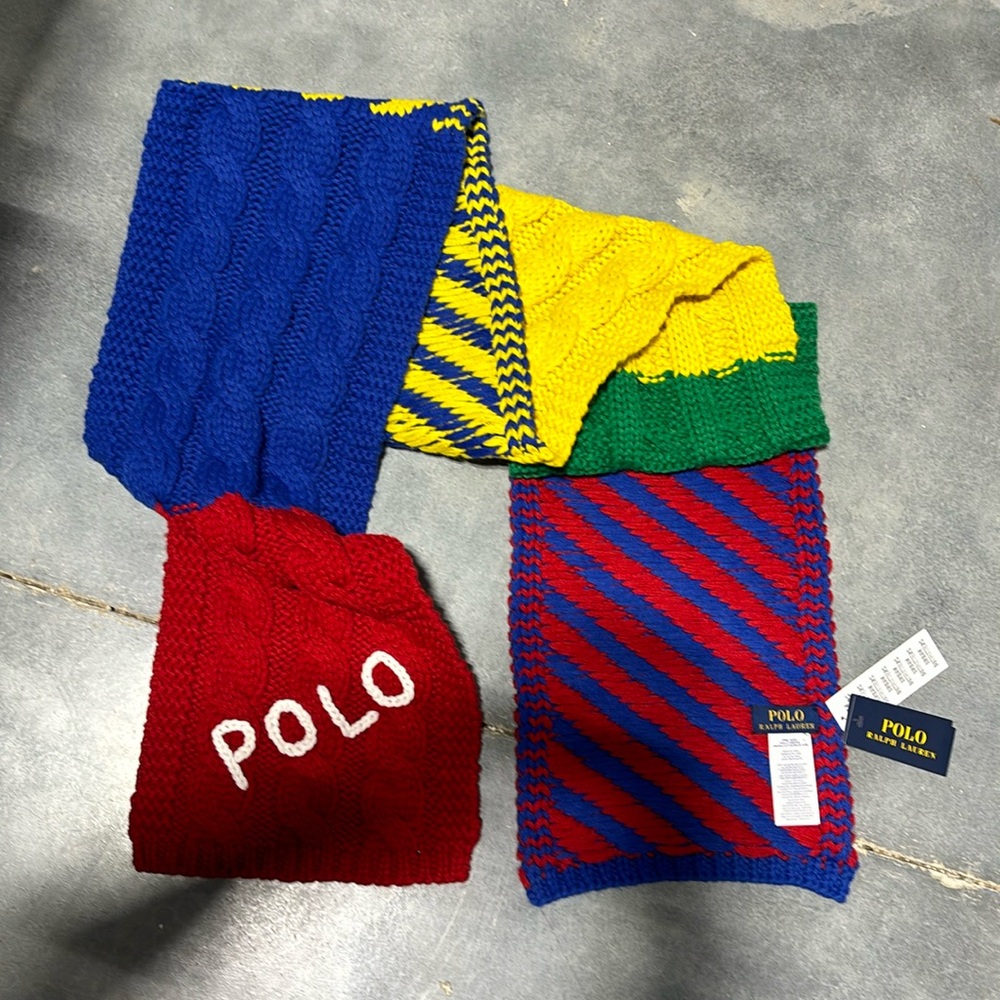 Polo Ralph Lauren chunky bright scarf